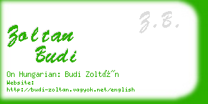 zoltan budi business card
